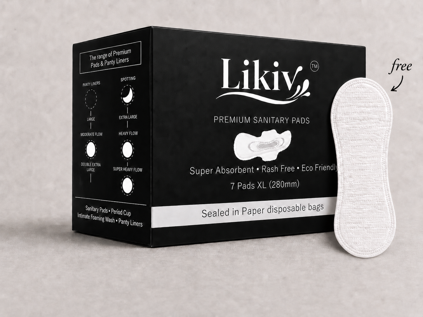 Likiv Premium Sanitary Pads-7 Pads XL(280mm) - Image 2