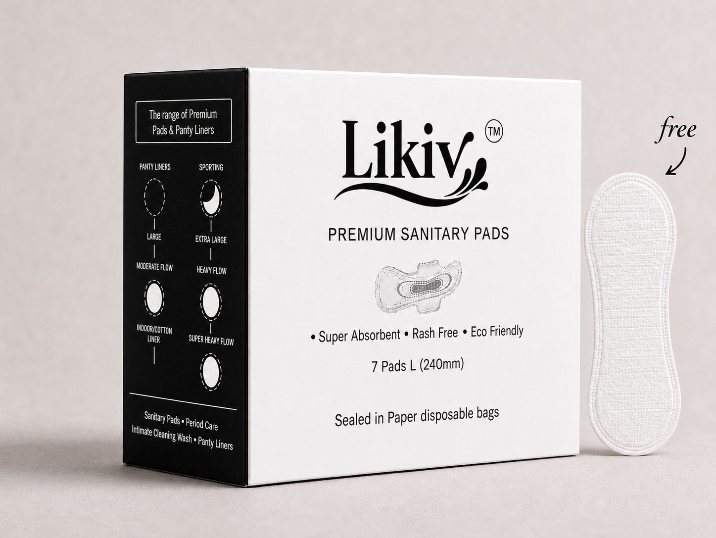 Likiv Premium Sanitary Pads-7 Pads L(240mm) - Image 2