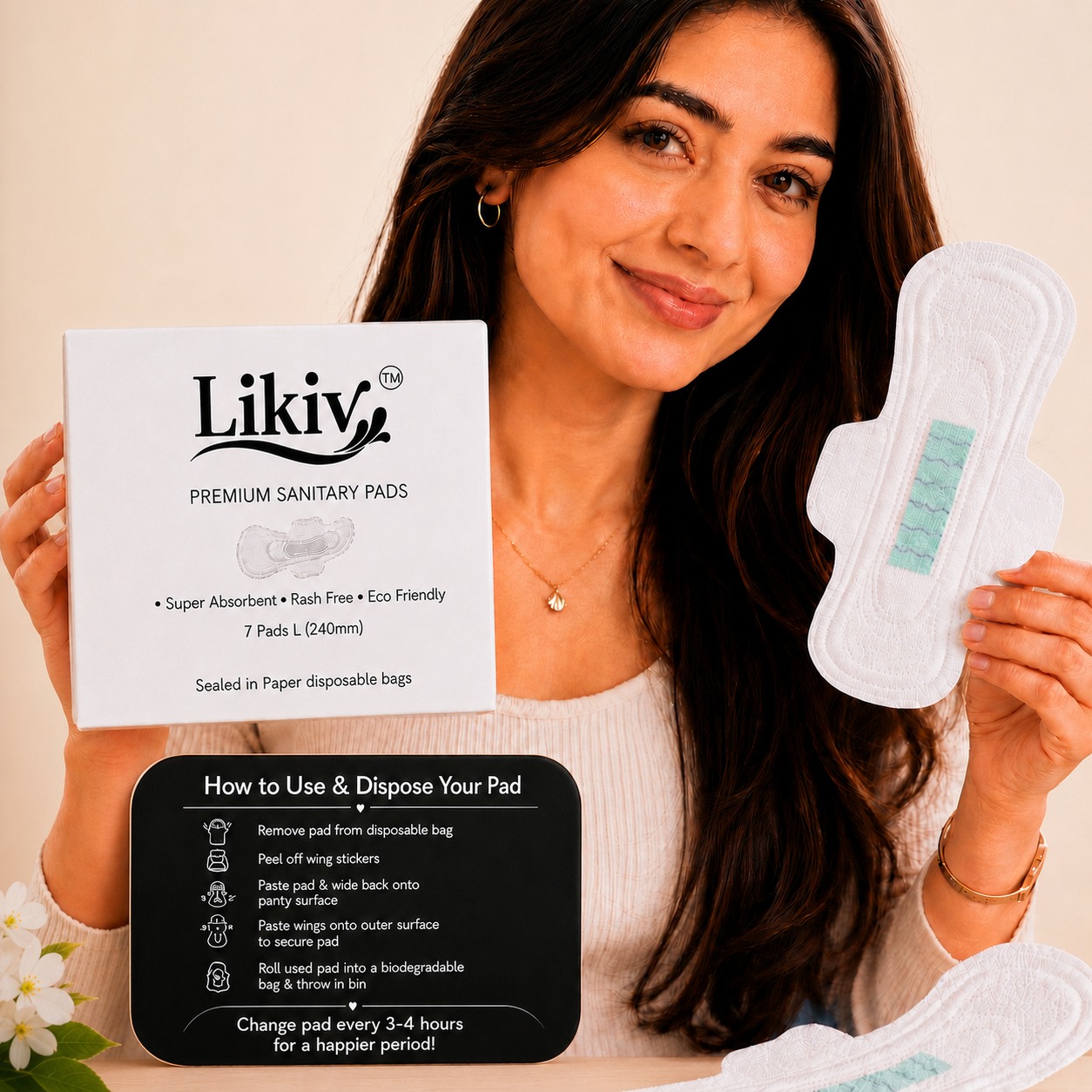 Likiv Sanitary L XL XXL Pads combo-(3 Packs) - Image 3